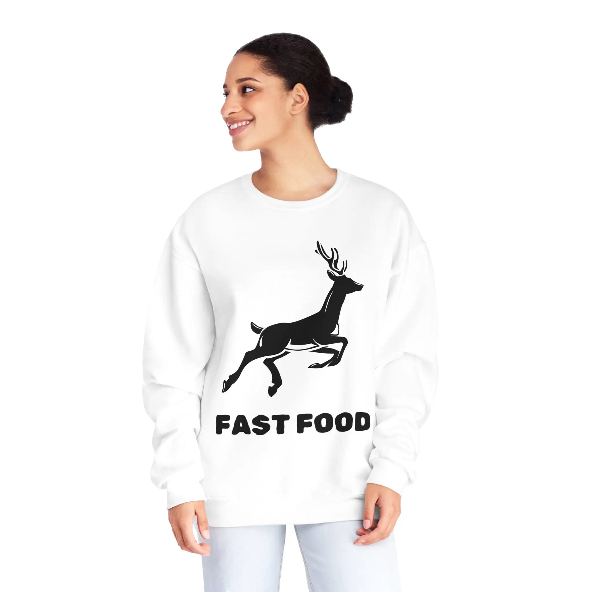 Fast Food - Unisex NuBlend Crewneck Hunting Sweatshirt