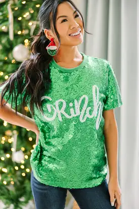 Feeling Grinchy Green Sequin Tee