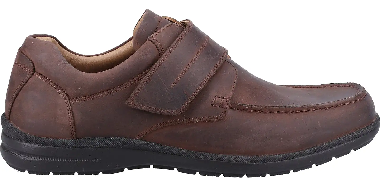 Fleet & Foster David Mens Leather Touch-Fastening Casual Shoe