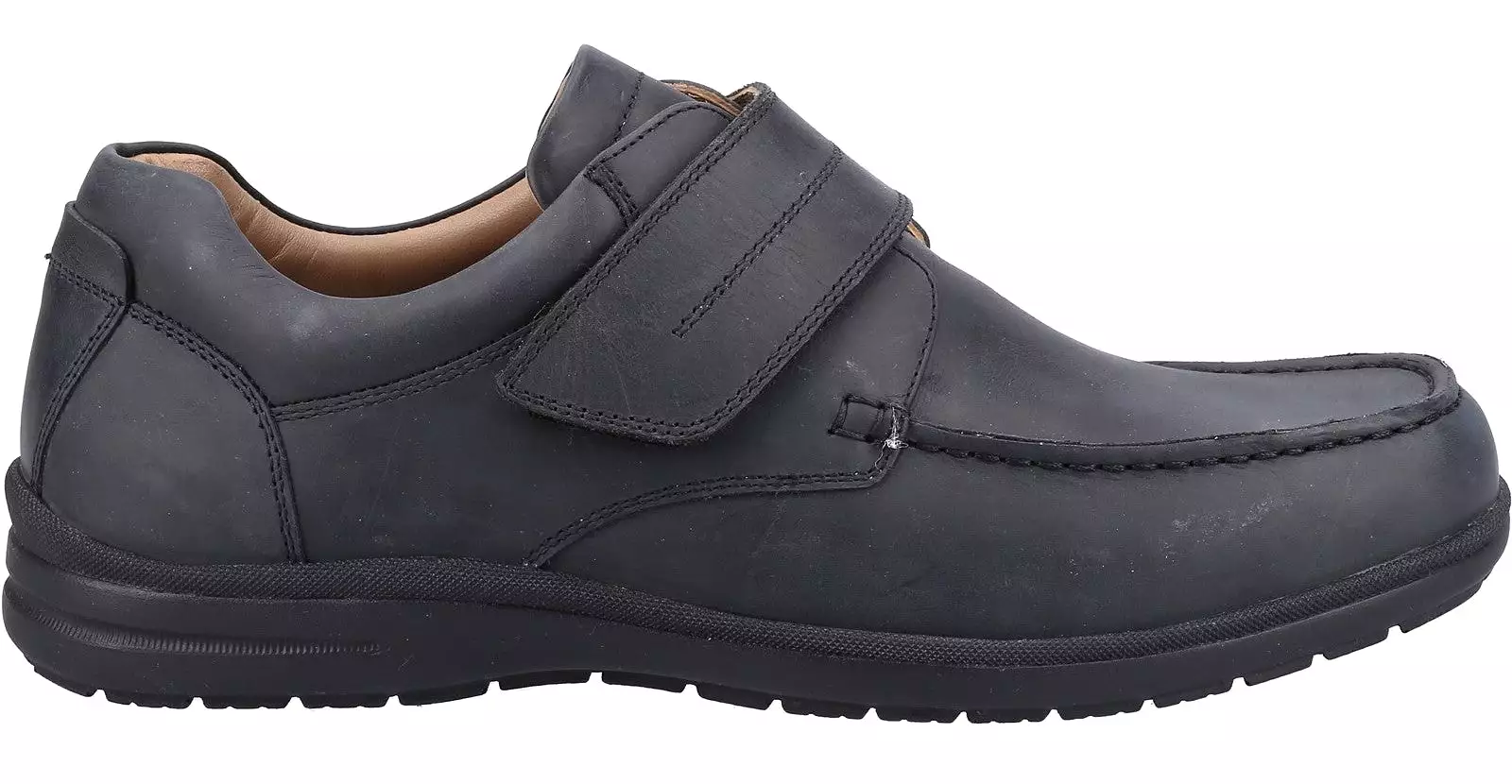 Fleet & Foster David Mens Leather Touch-Fastening Casual Shoe