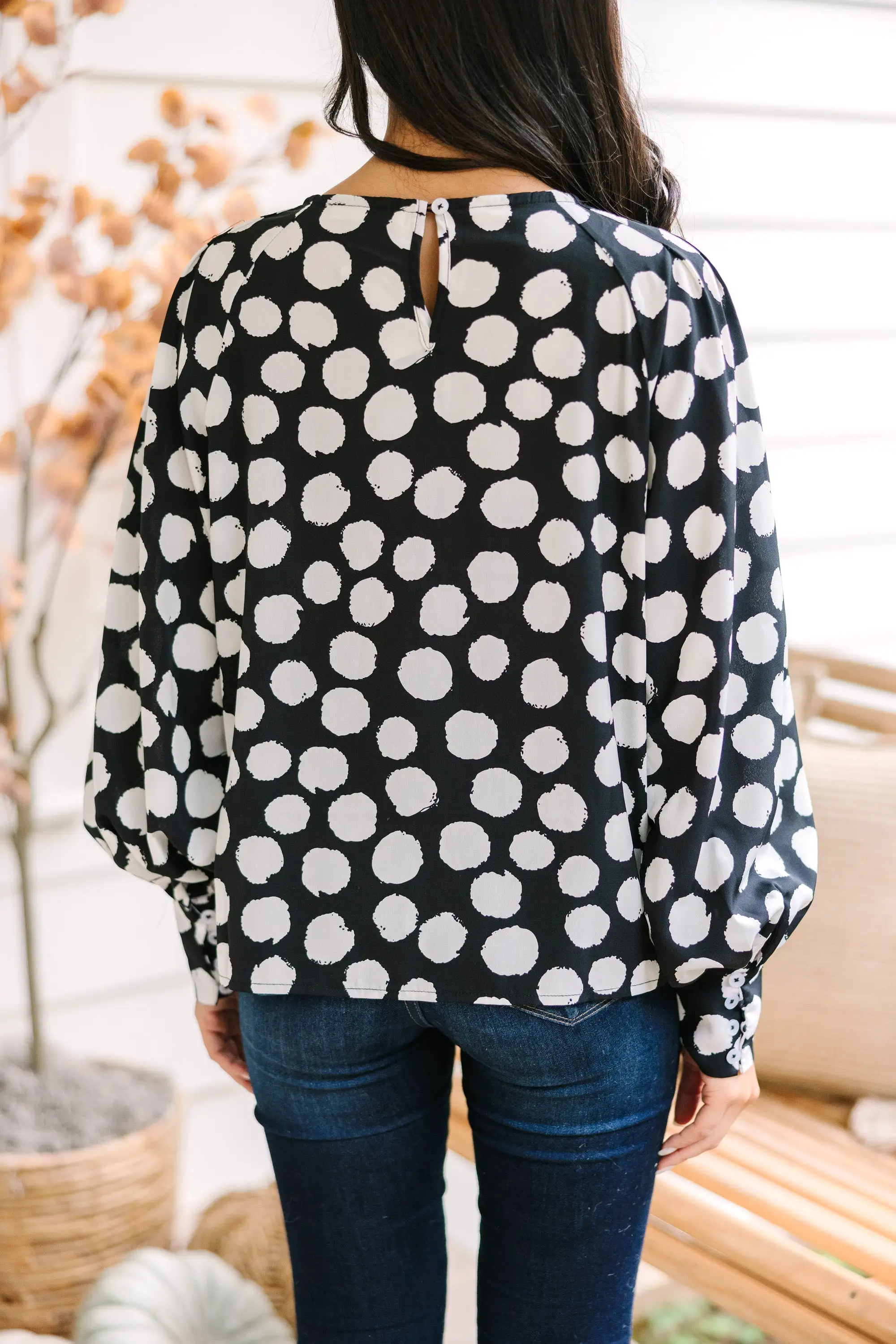 Get Together Black Polka Dot Blouse