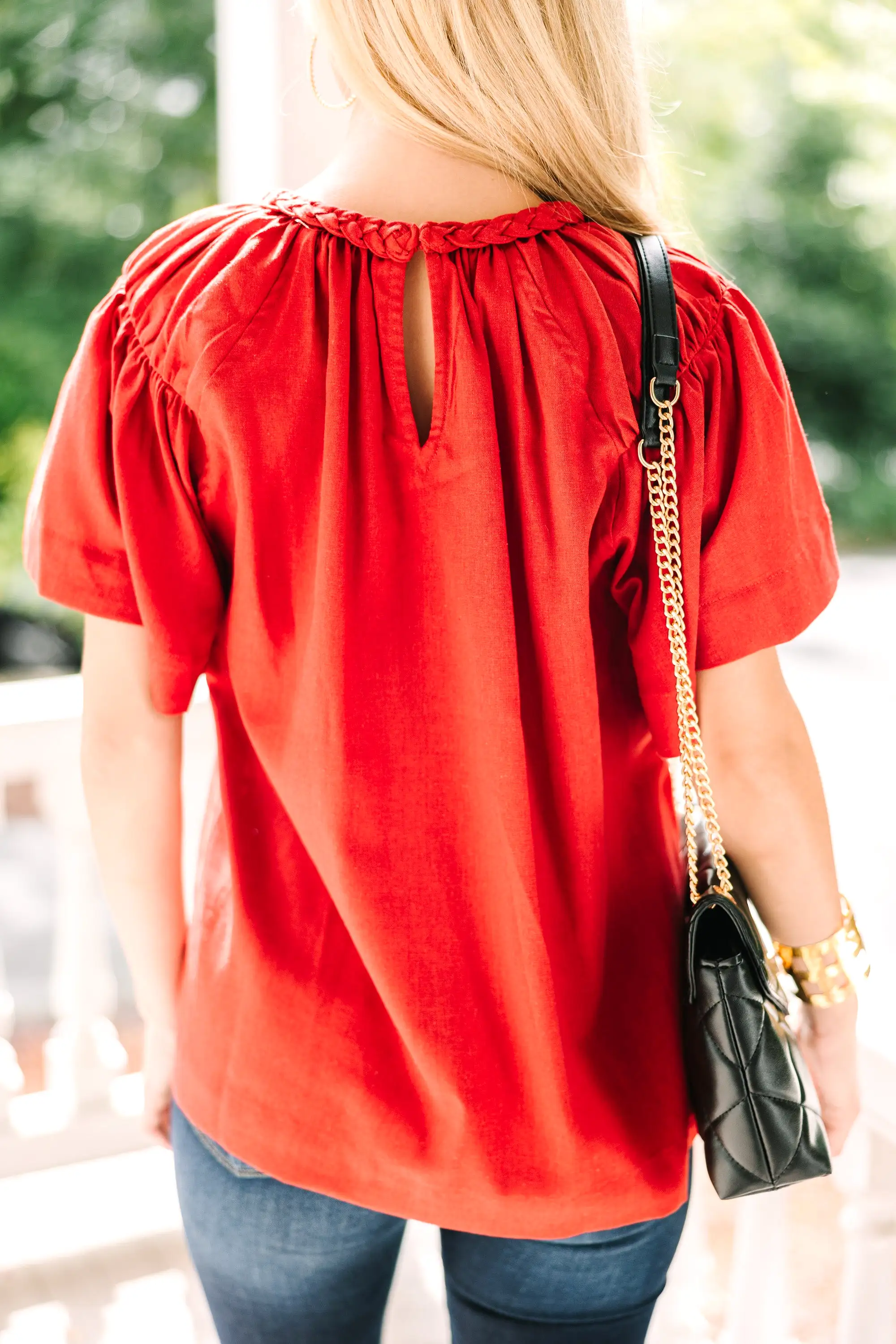 Good Times Rust Orange Blouse