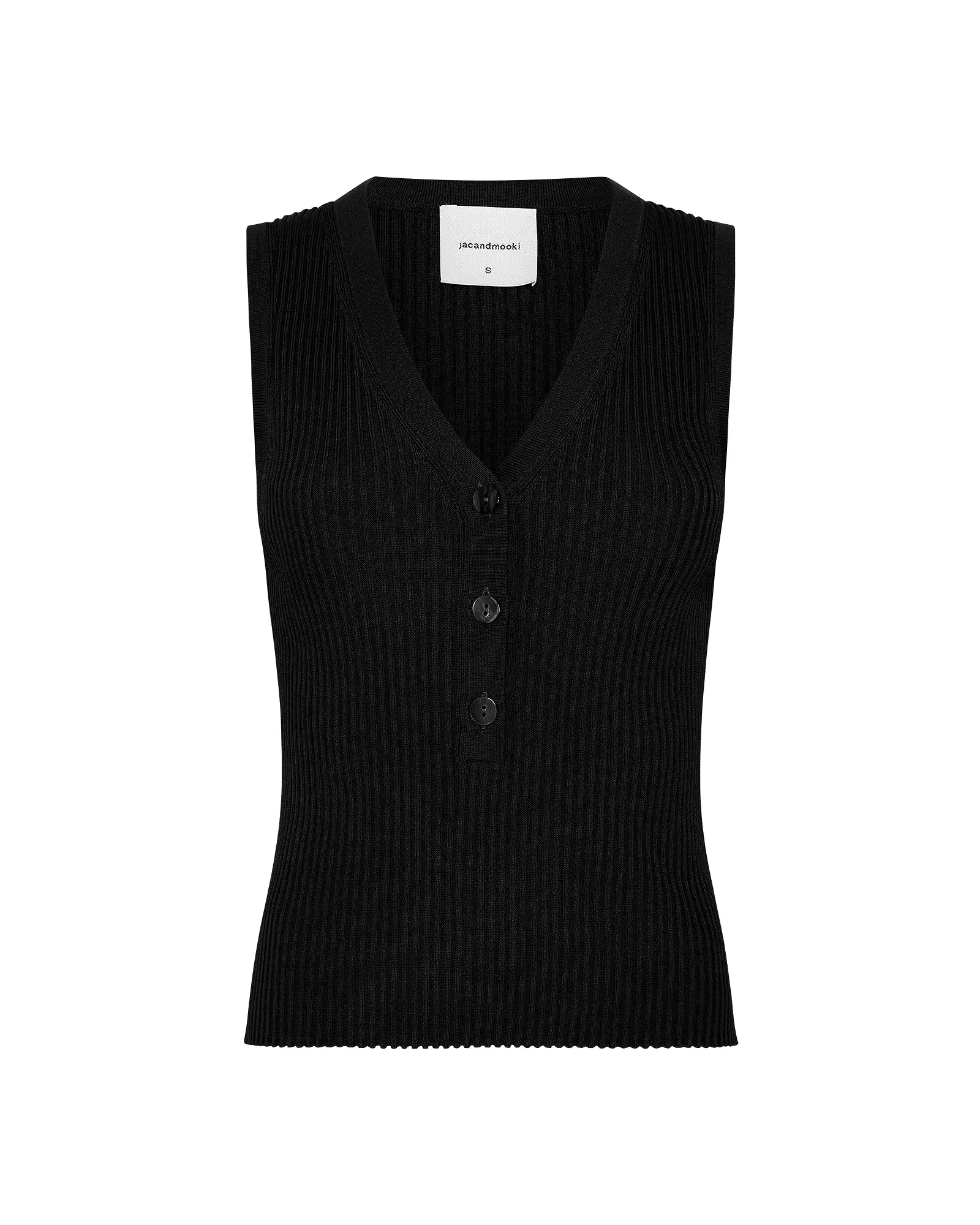 GRACE KNIT TANK - BLACK