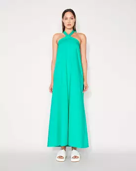 HALTER DRESS - POOL GREEN