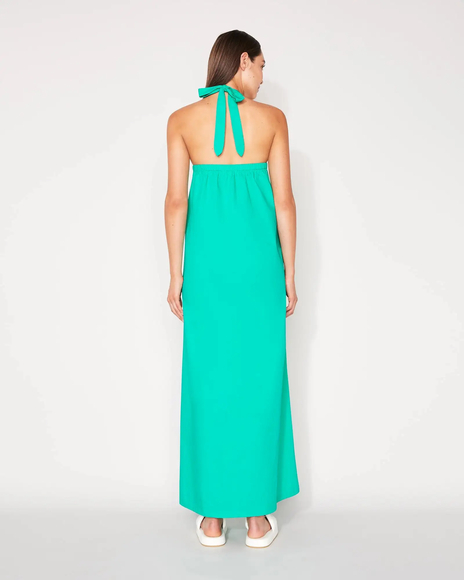 HALTER DRESS - POOL GREEN