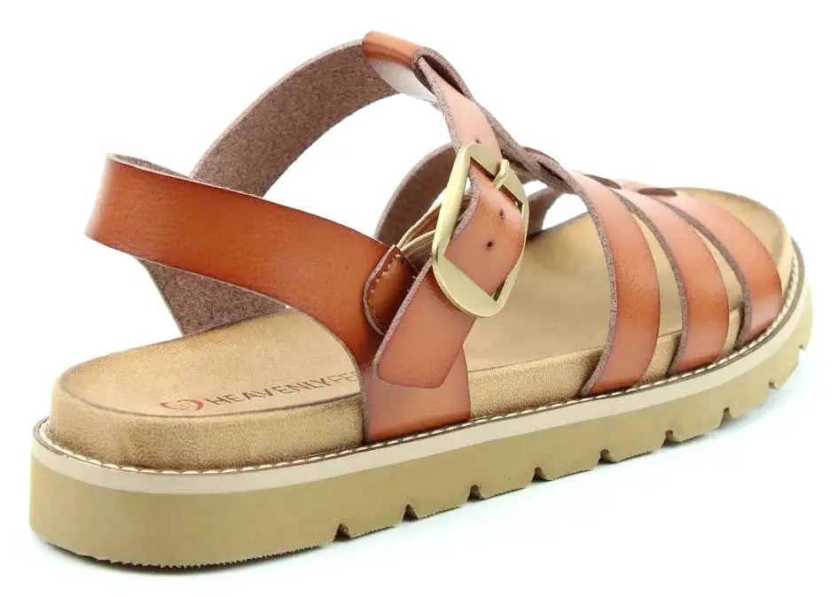 Heavenly Feet Saltwater Womens Buckle Fastening Sandal