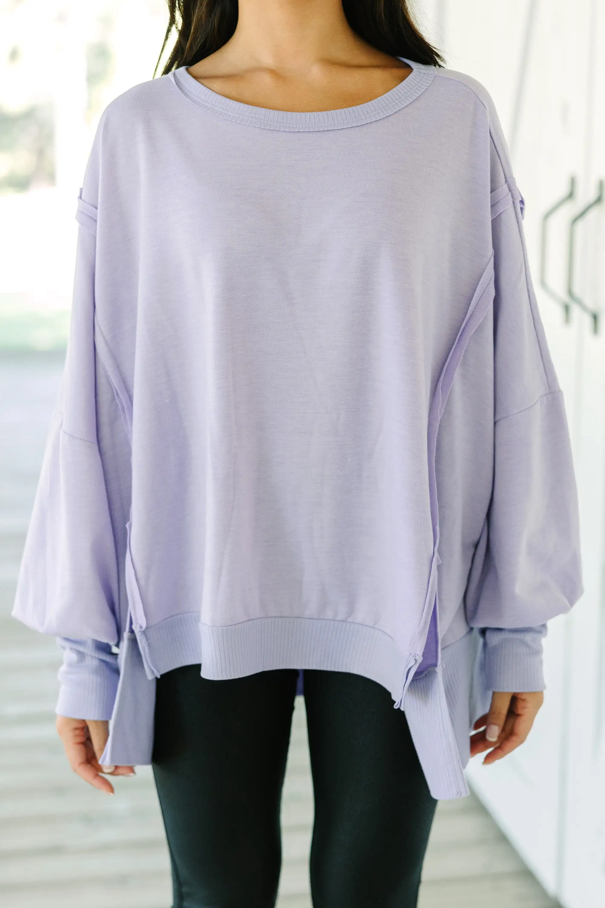 Let's Get Cozy Lavender Purple Pullover