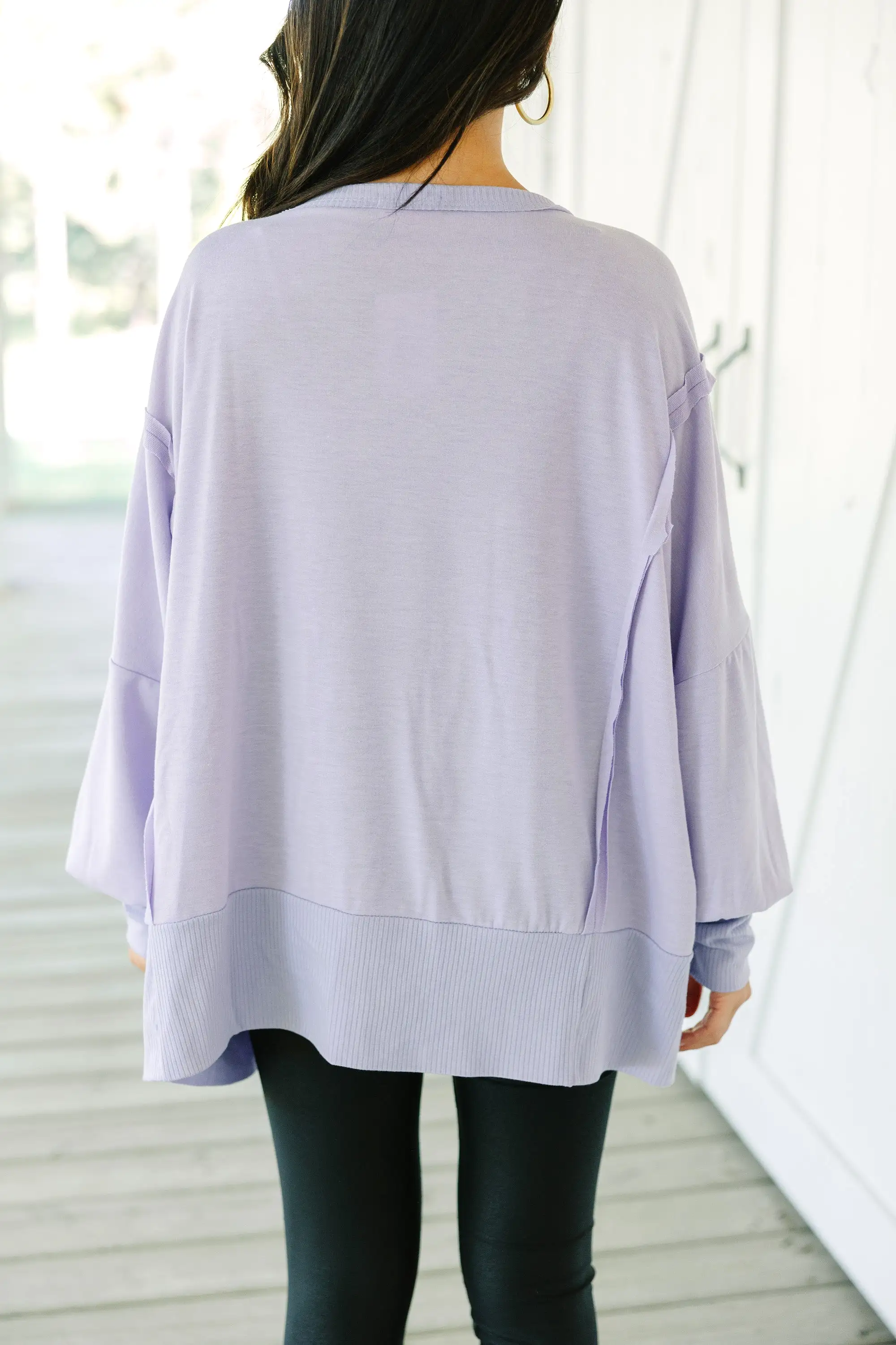 Let's Get Cozy Lavender Purple Pullover