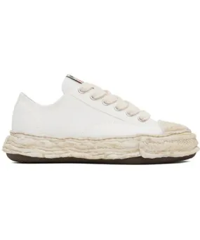 Maison MIHARA YASUHIRO White Hank OG Dyed Sole Canvas Low-Top Sneakers