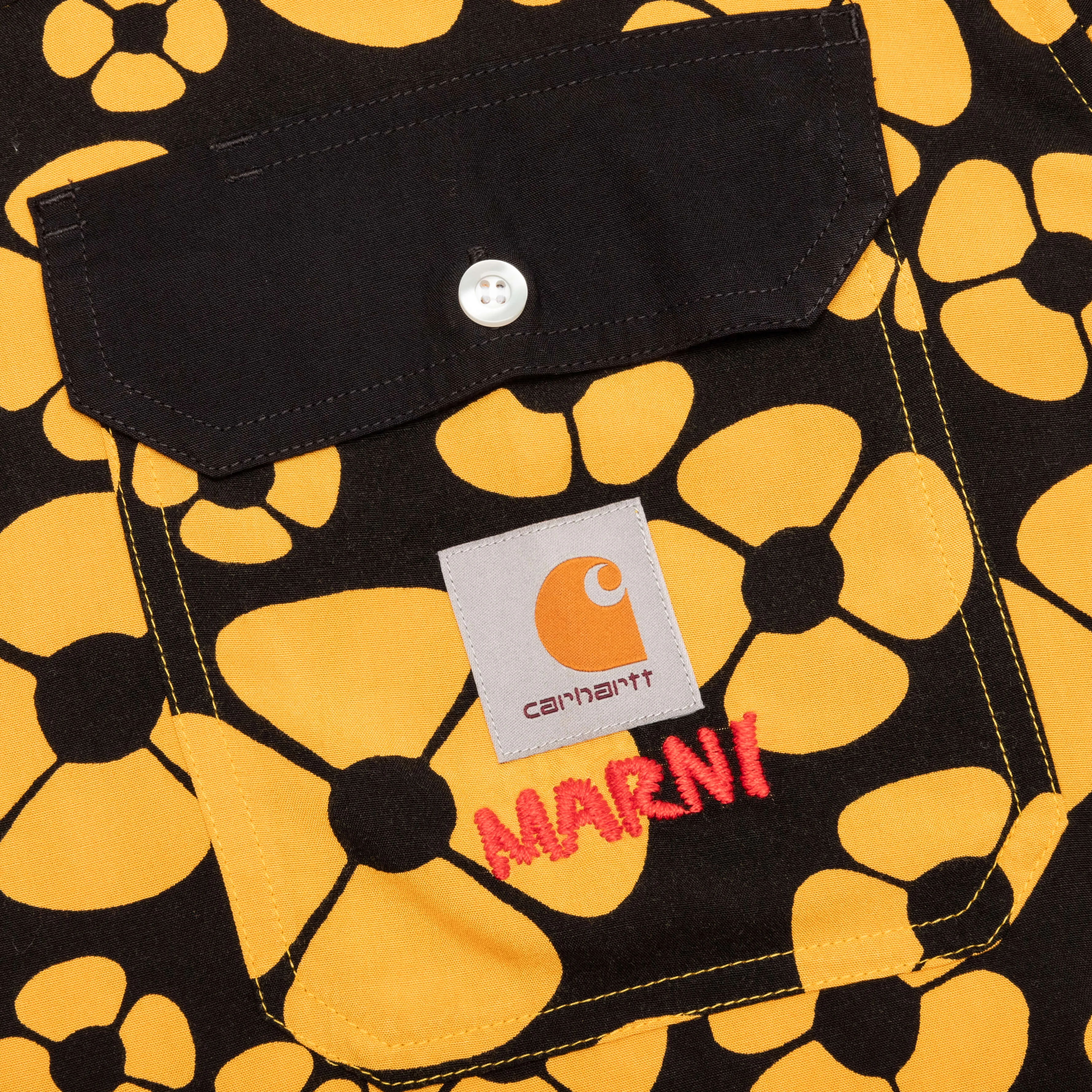 Marni x Carhartt WIP S/S Floral Shirt - Golden/Yellow