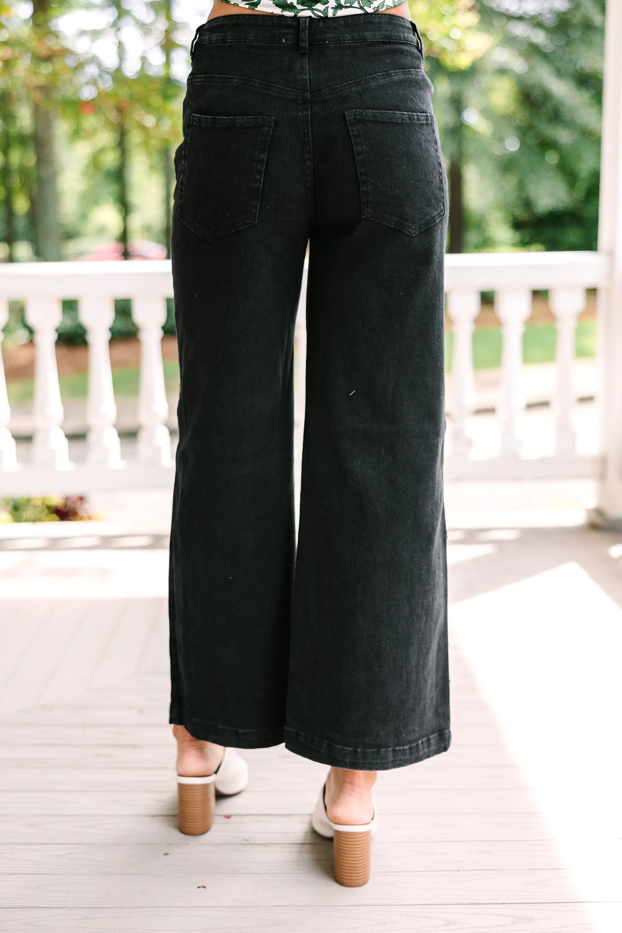 Match The Energy Black Wide Leg Jeans