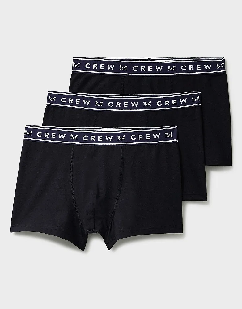 Men's 3 Pack Boxer Briefs from Crew Clothing Company