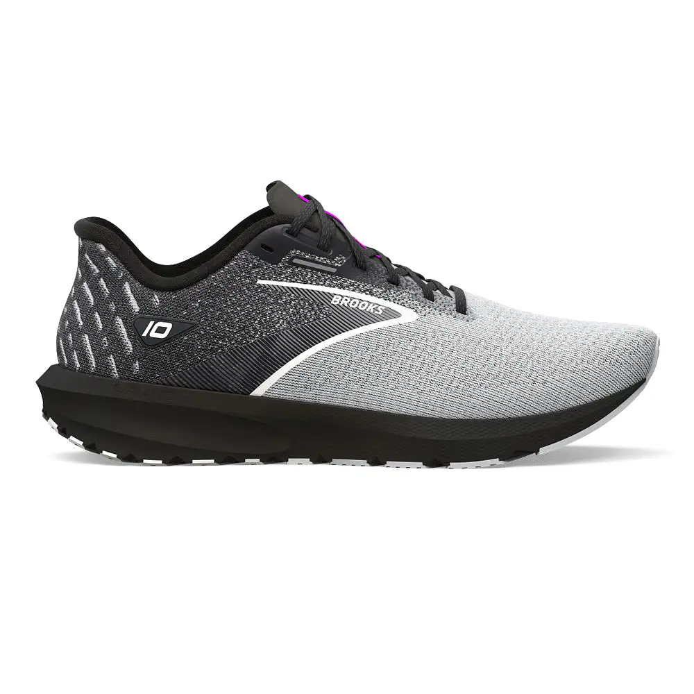 Men's Brooks Launch 10, Black/Blackened Pearl/White, 7.5 2E Wide