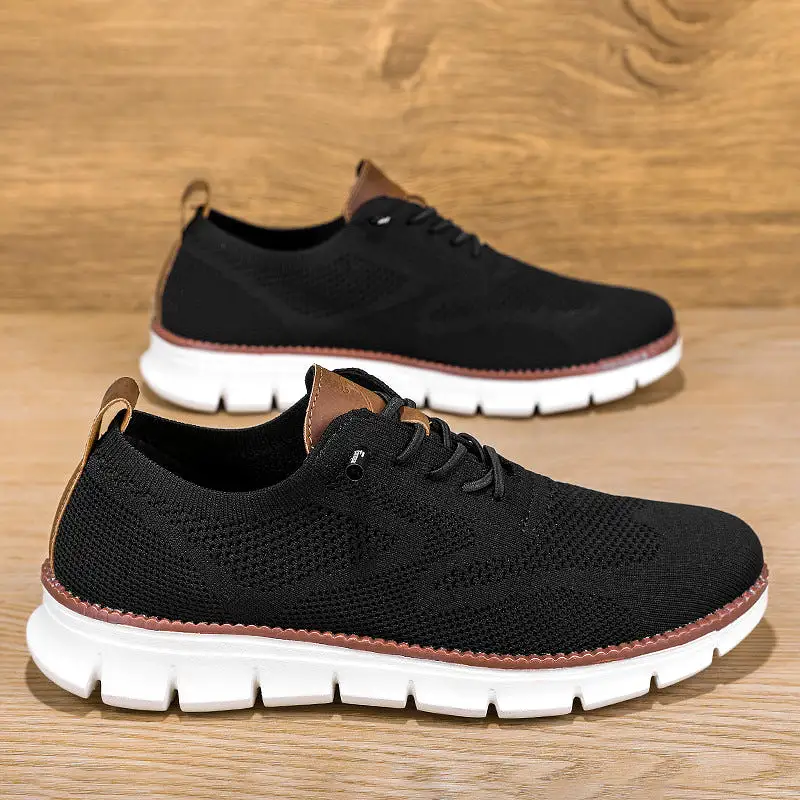 Men's Large Size Knit Oxford  Walking Shoes