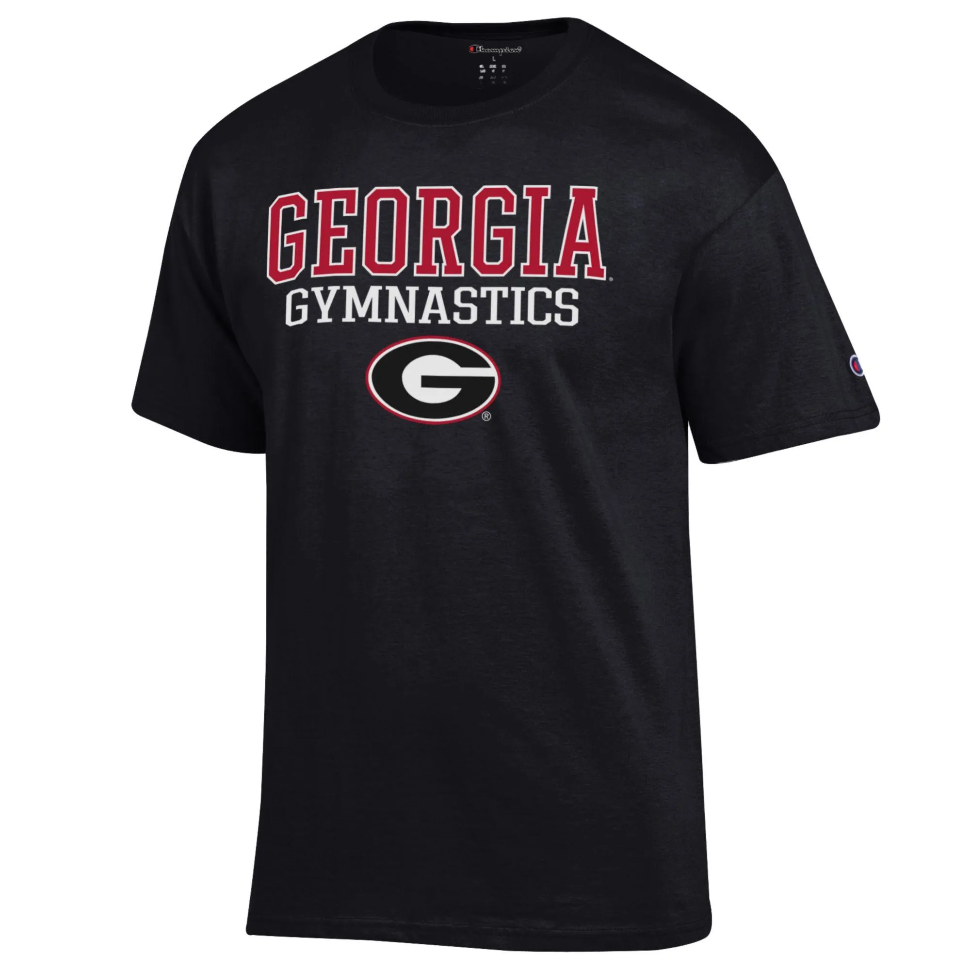 Men's Champion  Black Georgia Bulldogs Gymnastics Stack T-Shirt