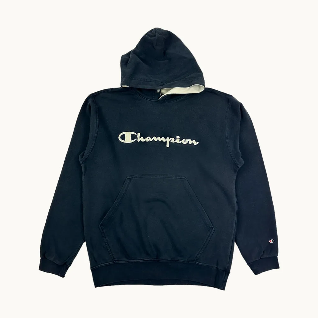 Navy Blue y2ks Champion Hoodie Sweatshirt (S)