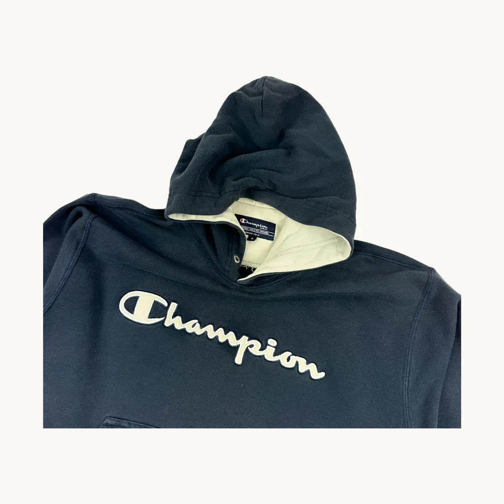 Navy Blue y2ks Champion Hoodie Sweatshirt (S)