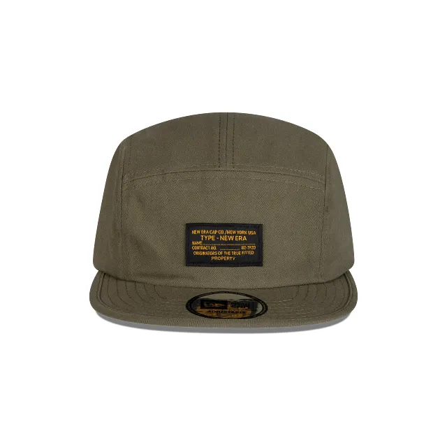 New Era Vintage Herringbone Camper 5PANNEL Strapback Olivo