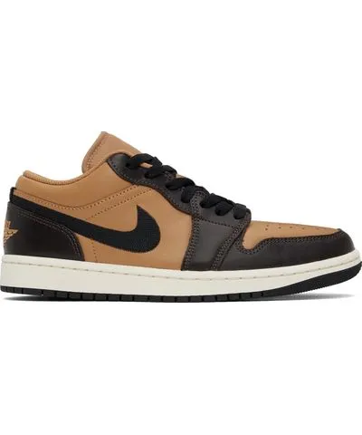 Nike Tan & Brown Air Jordan 1 Low SE Sneakers