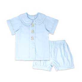 Palmer Banded Short Set - Blue Duck