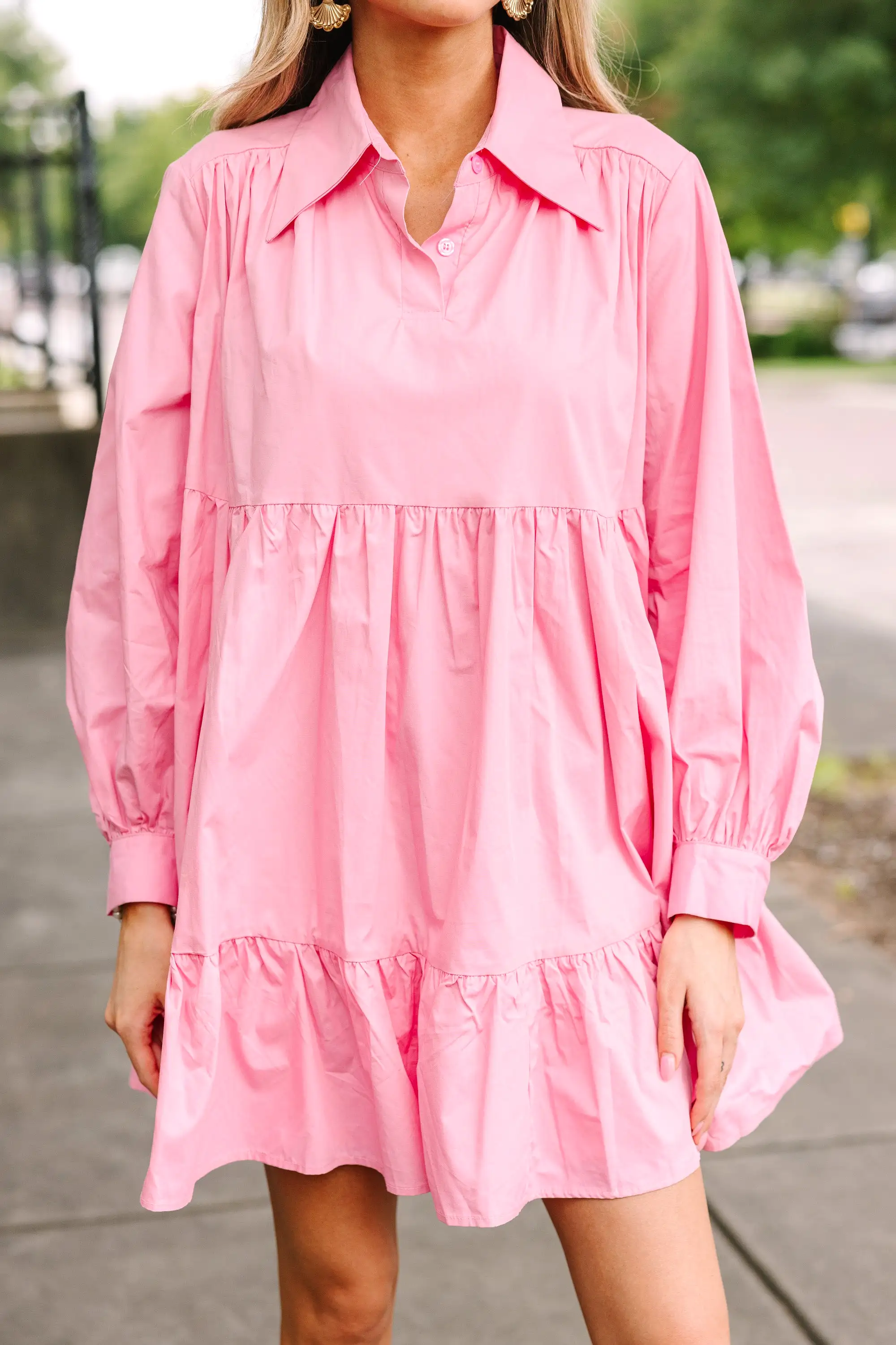 Positive Perceptions Pink Babydoll Dress