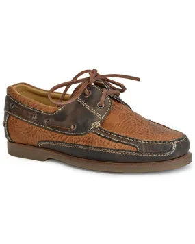 Product Name:  Stetson Men's Dillon Burnished Bull Shoulder Casual Boat Shoes - Moc Toe