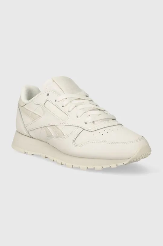 Reebok leather sneakers Classic Leather beige color