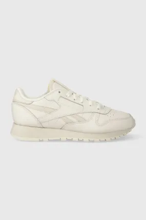 Reebok leather sneakers Classic Leather beige color