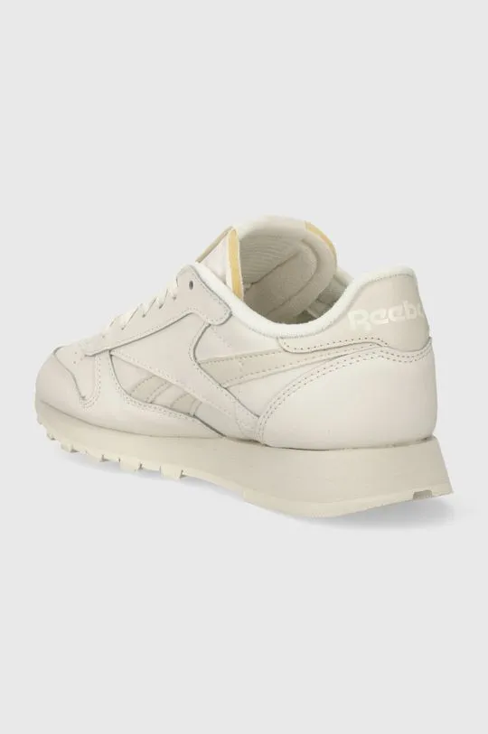 Reebok leather sneakers Classic Leather beige color