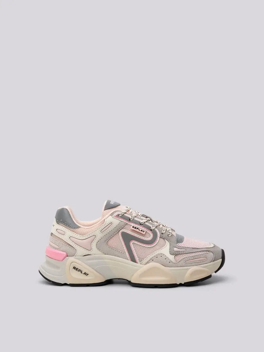 Replay PE24 Sneakers Destiny W Mix 2 Grey/Pink Woman