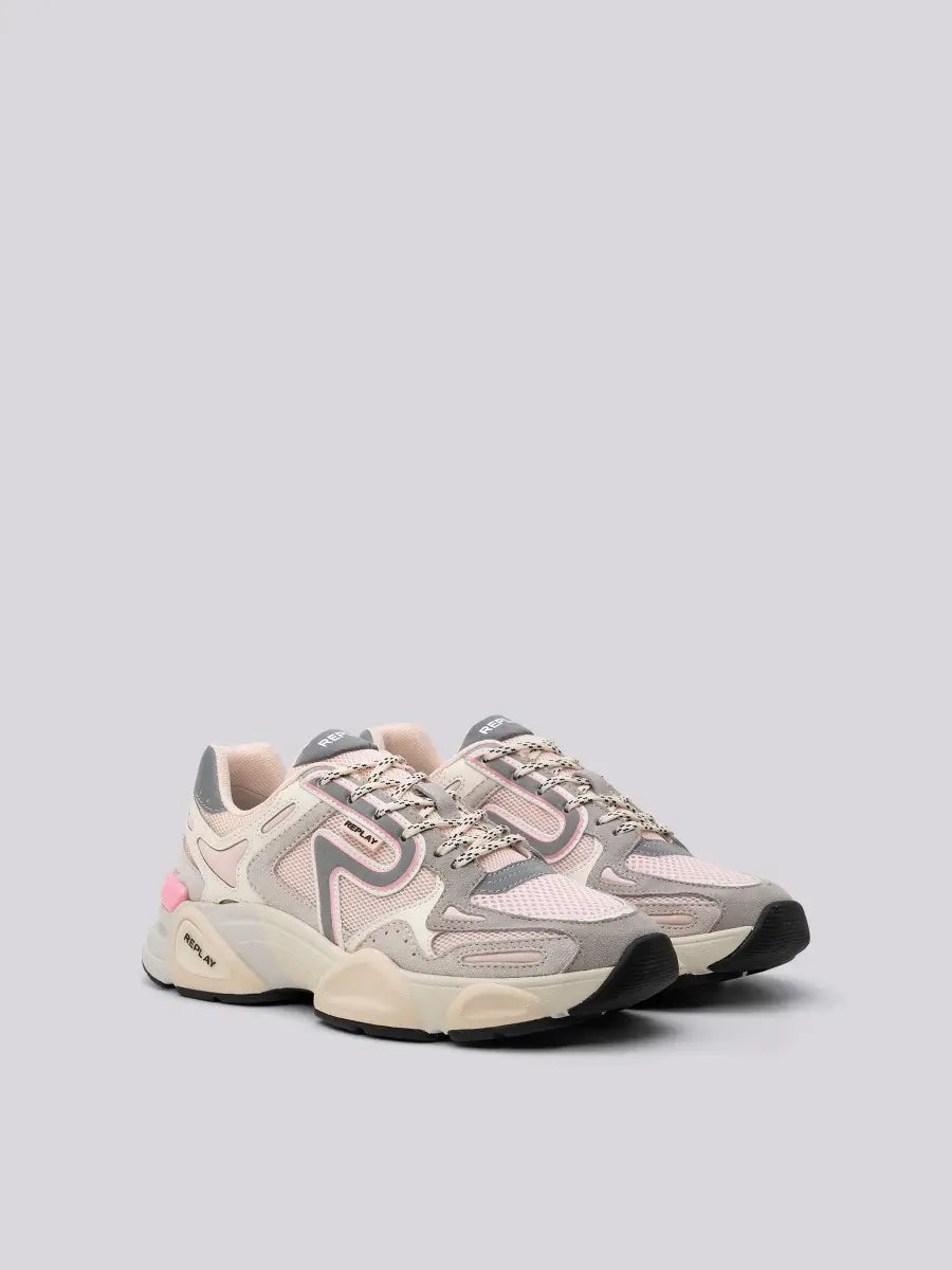 Replay PE24 Sneakers Destiny W Mix 2 Grey/Pink Woman