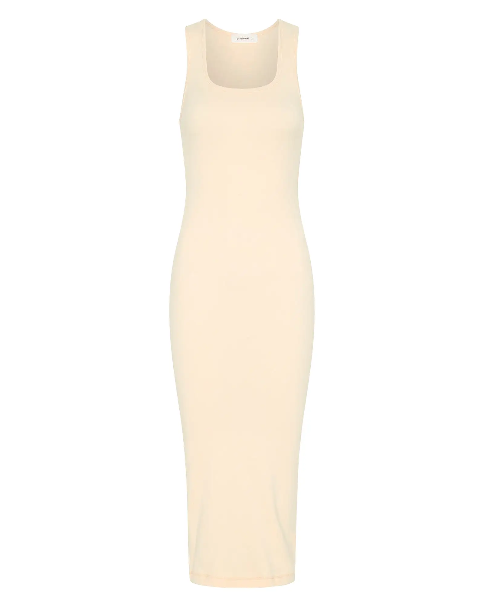 RIB TWO WAY DRESS - BUTTER CREAM