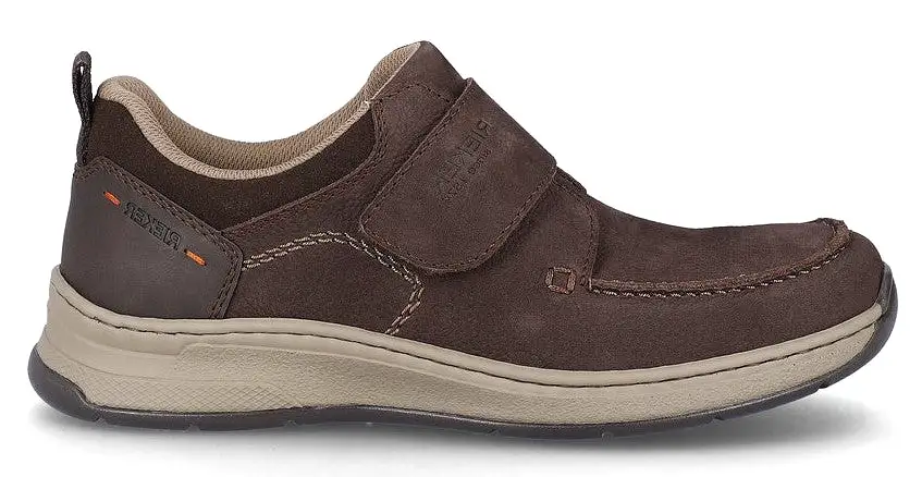 Rieker 14358-25 Mens Leather Touch-Fastening Casual Shoe