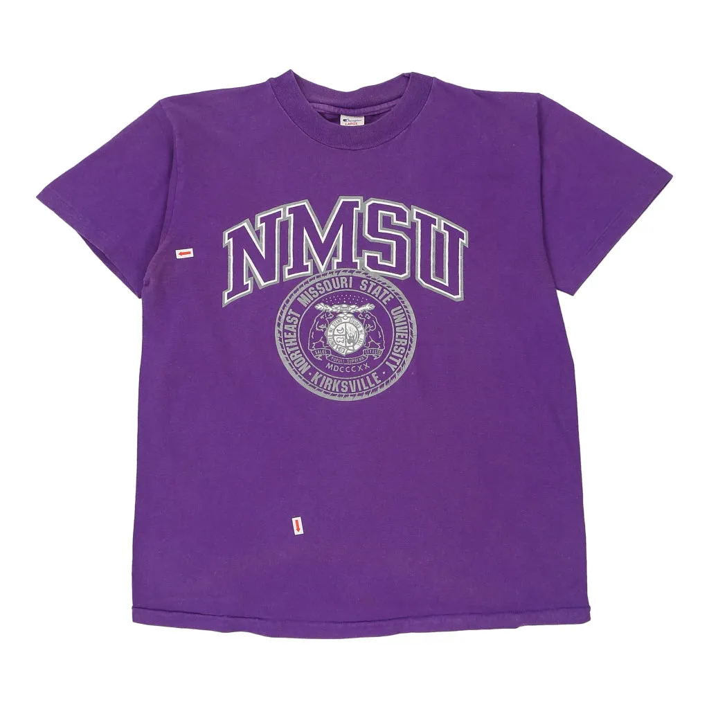 Single Stitch Made in USA Missouri State University Champion College T-Shirt - Large Purple Cotton