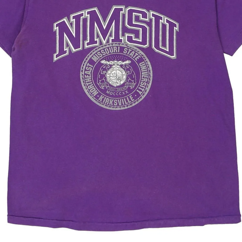 Single Stitch Made in USA Missouri State University Champion College T-Shirt - Large Purple Cotton