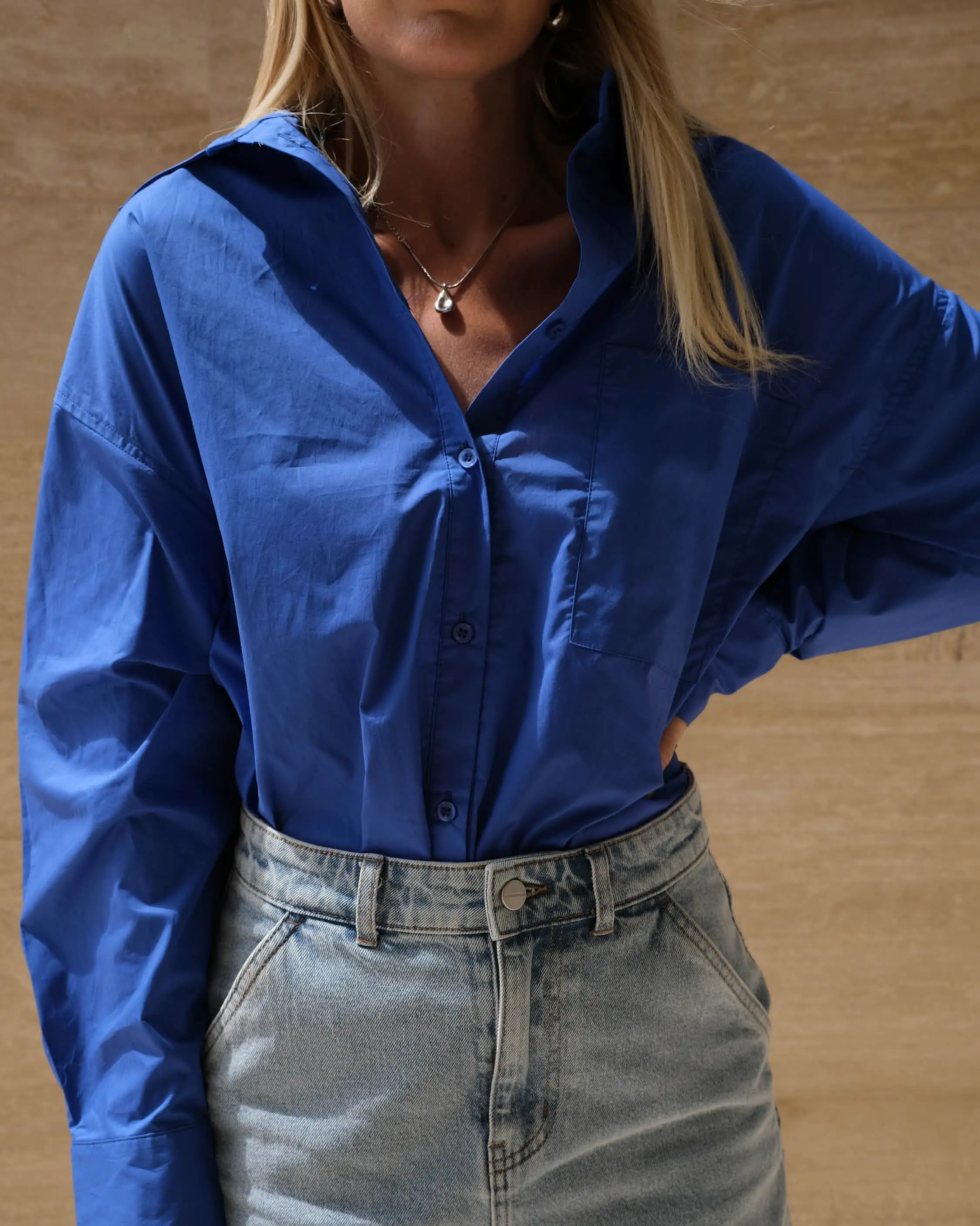 SLOANE SHIRT - COBALT