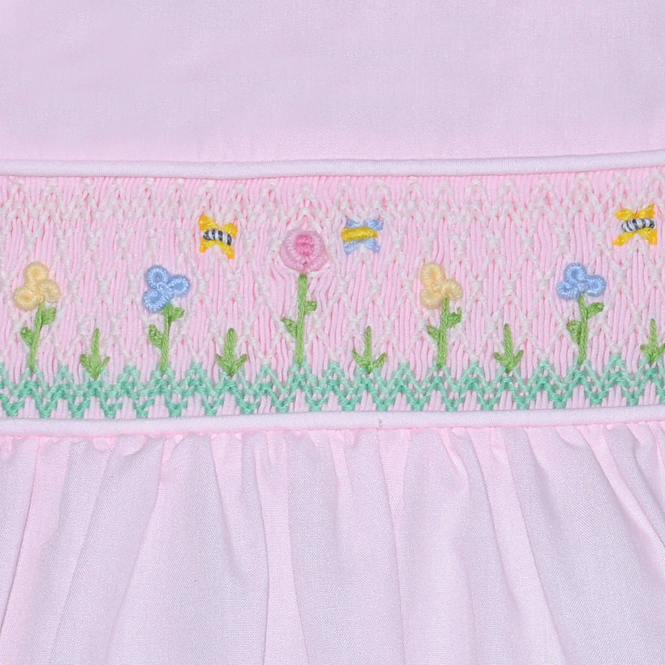 Smocked Dress - Spring Flowers