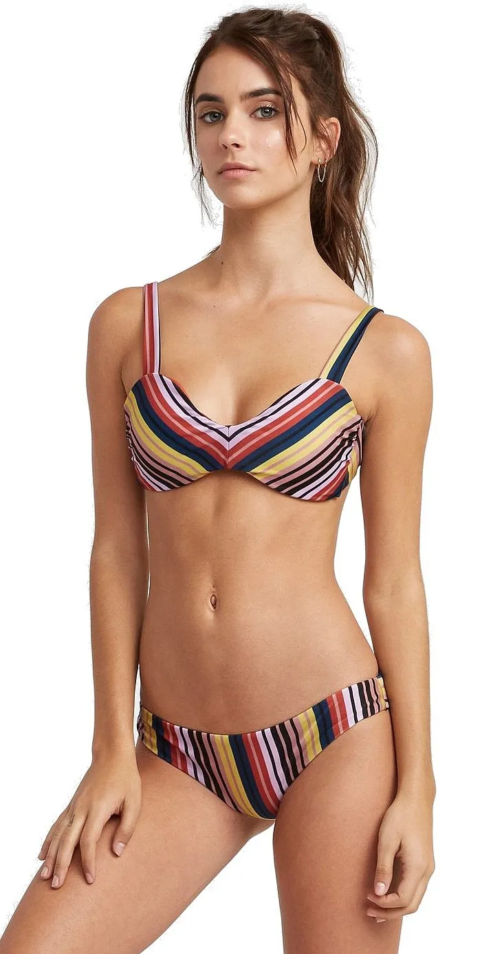 swimsuit RVCA Talum Cheeky - Brunt Red - women´s