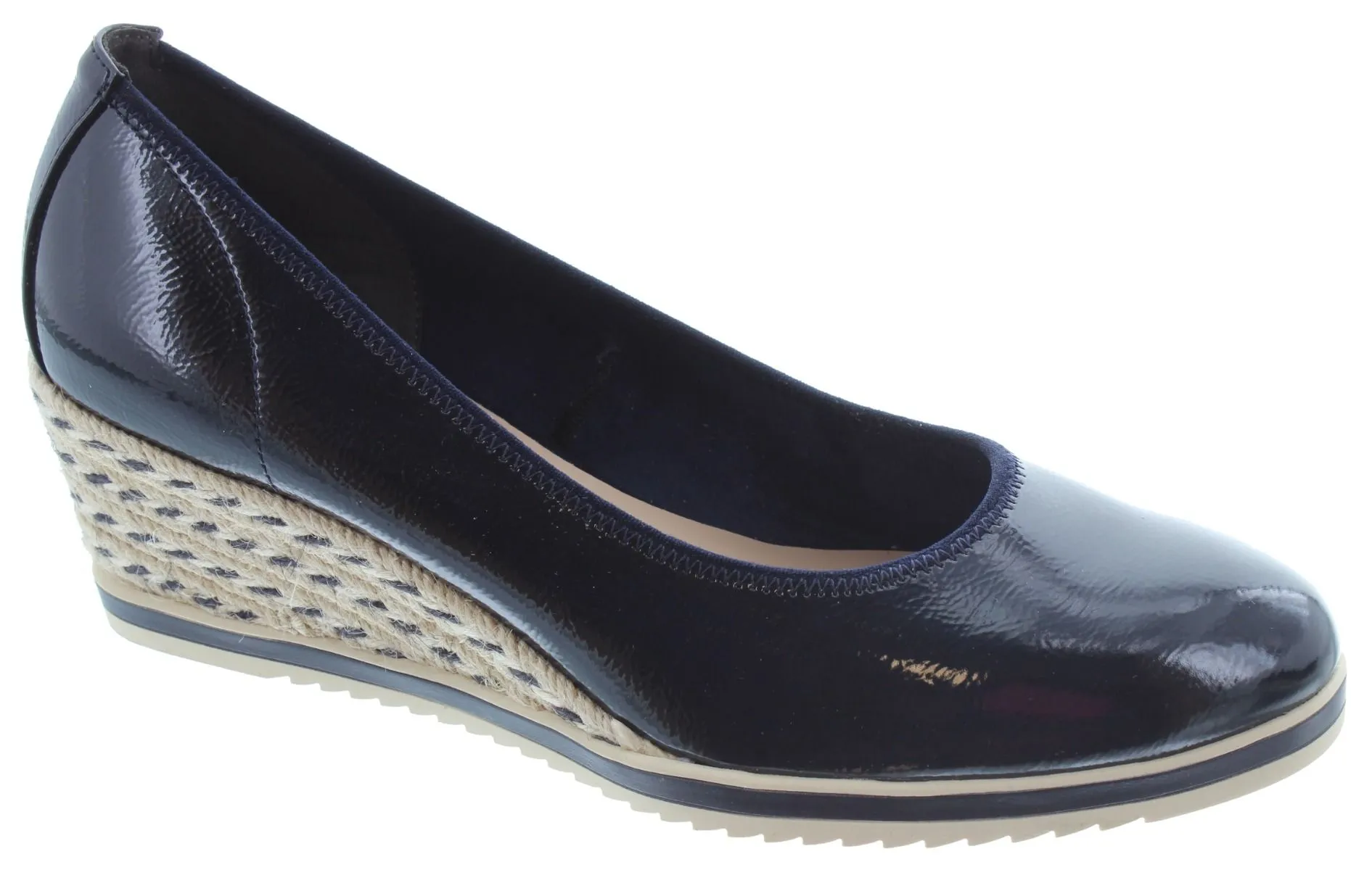 TAMARIS Ladies 22305 Wedge Shoes In Navy