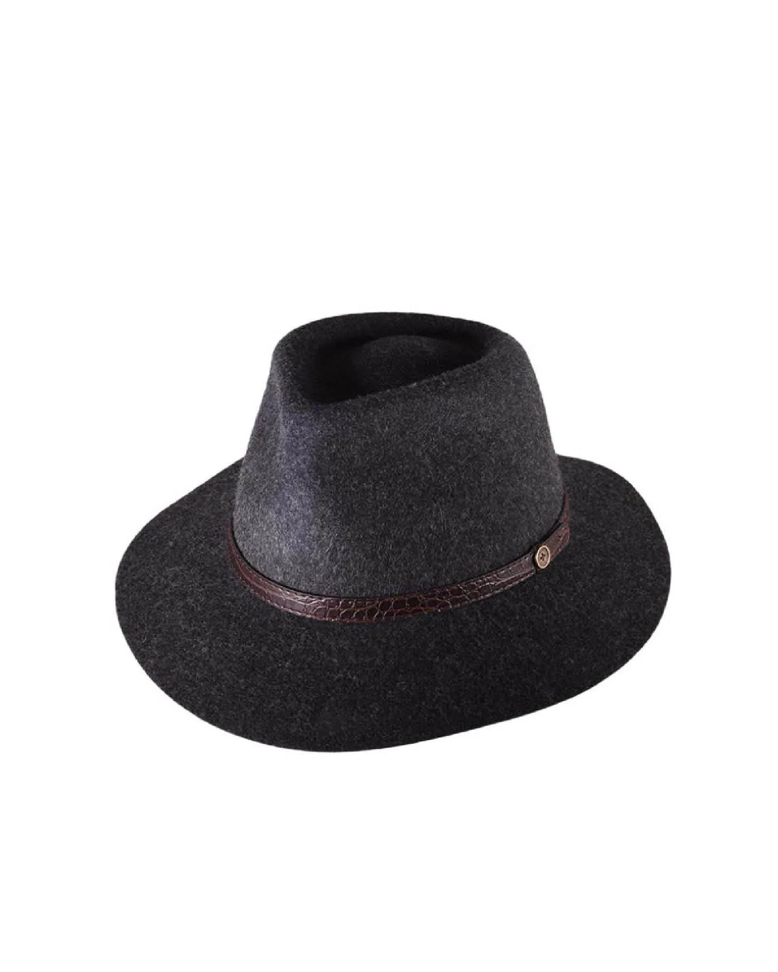 The Crushable Dingo  Felt Hat - Mottle Black