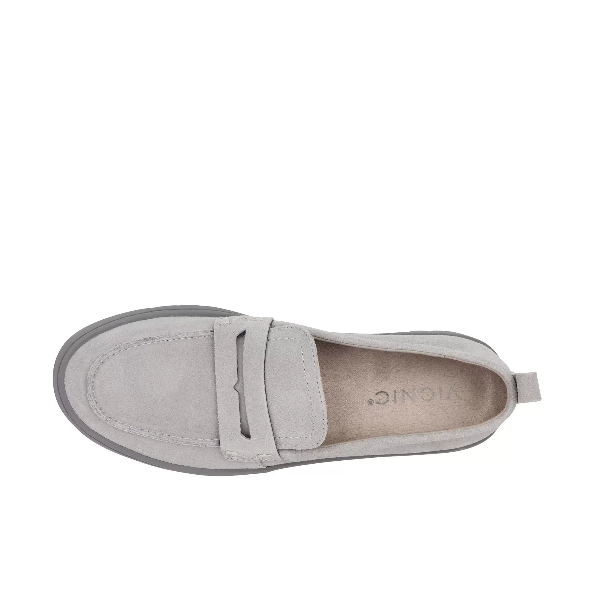 Vionic Womens Uptown Light Grey Suede