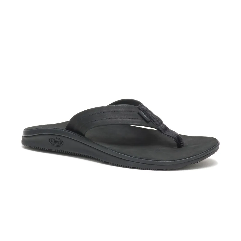 Women's Chaco Classic Leather Flip Color: Black