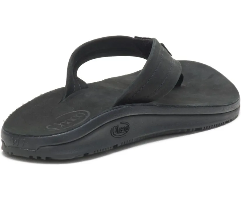 Women's Chaco Classic Leather Flip Color: Black