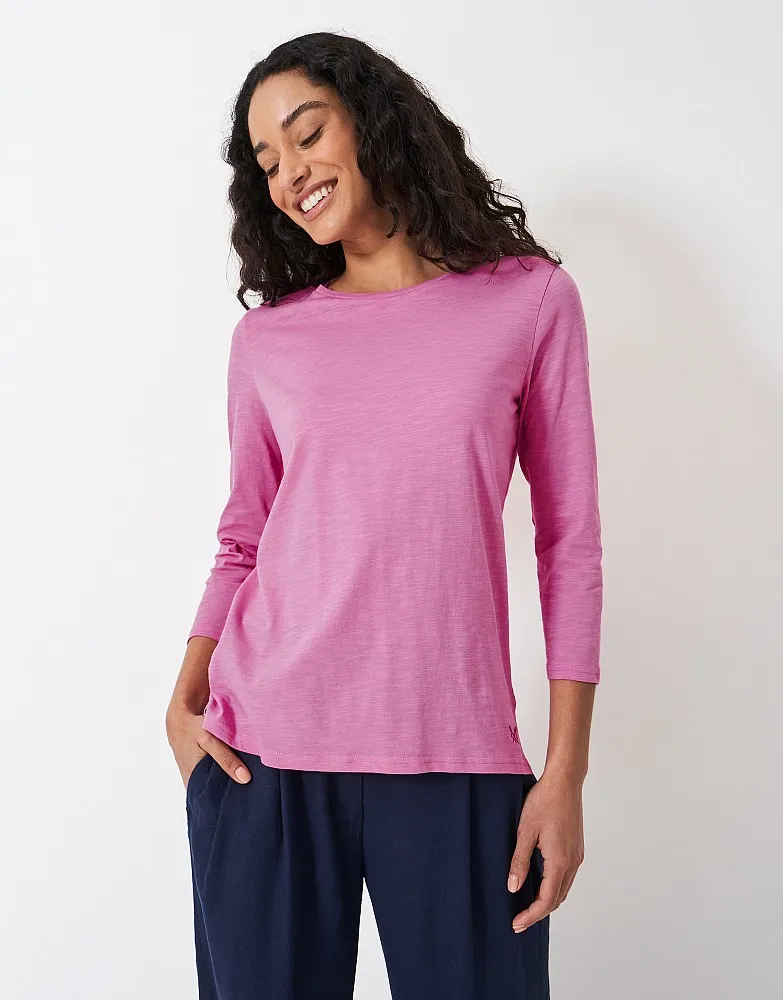 Women's Perfect Slub Crew Neck T-Shirt - Rose from Crew Clothing Company