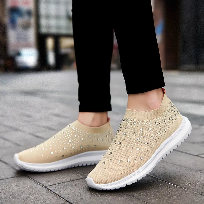 Women's Rhinestone Slip-on Shoes