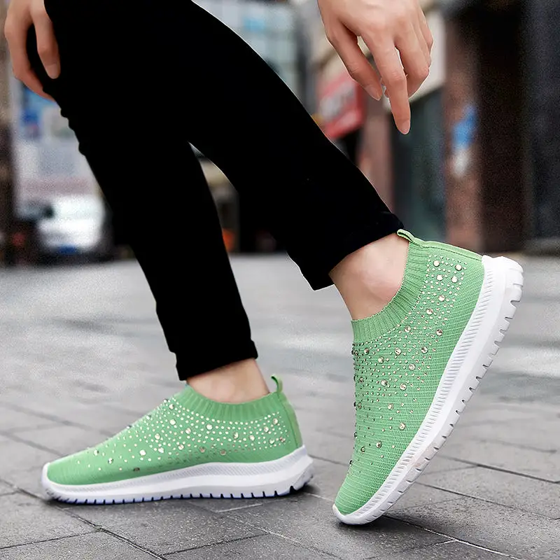 Women's Rhinestone Slip-on Shoes