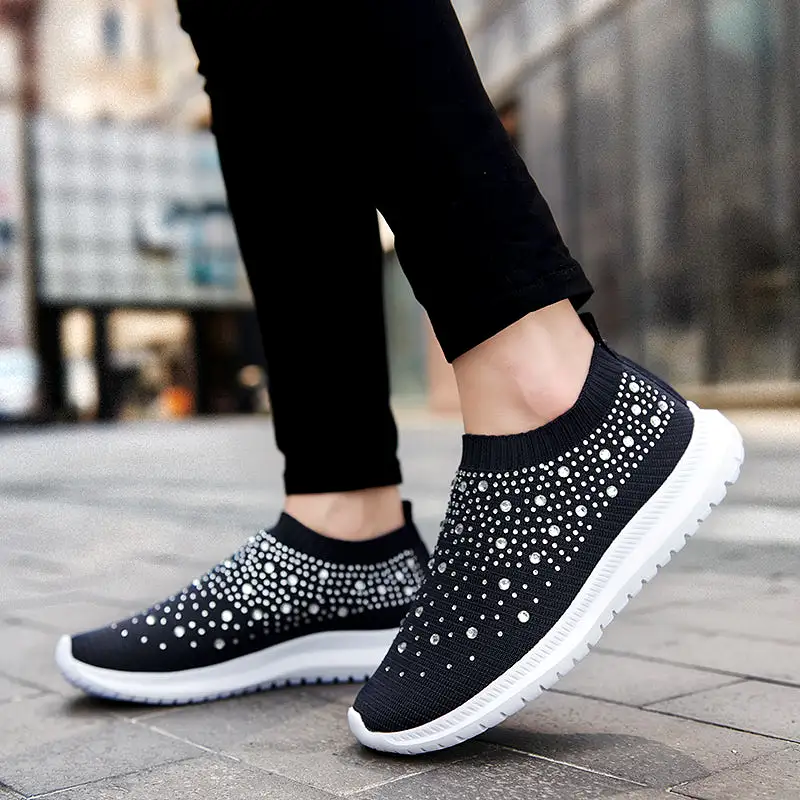 Women's Rhinestone Slip-on Shoes