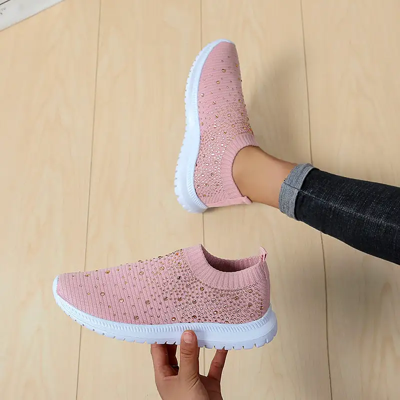 Women's Rhinestone Slip-on Shoes