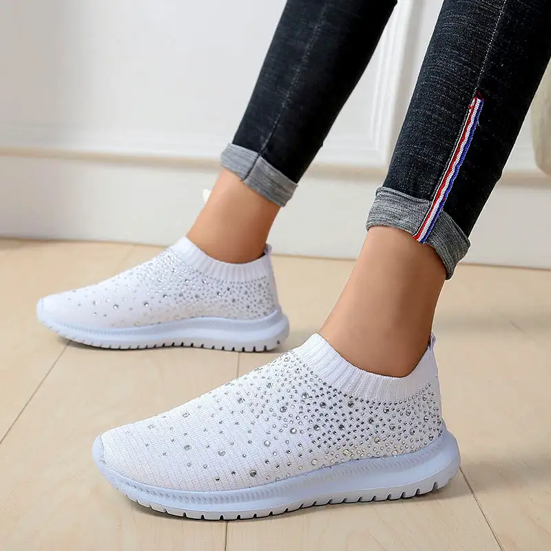 Women's Rhinestone Slip-on Shoes