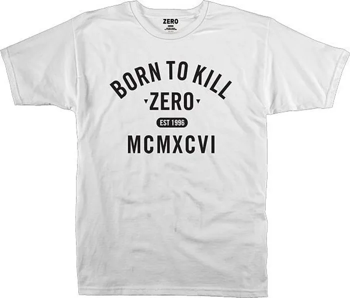 Zero Born To Kill S/S Mens T-Shirt - White/Black